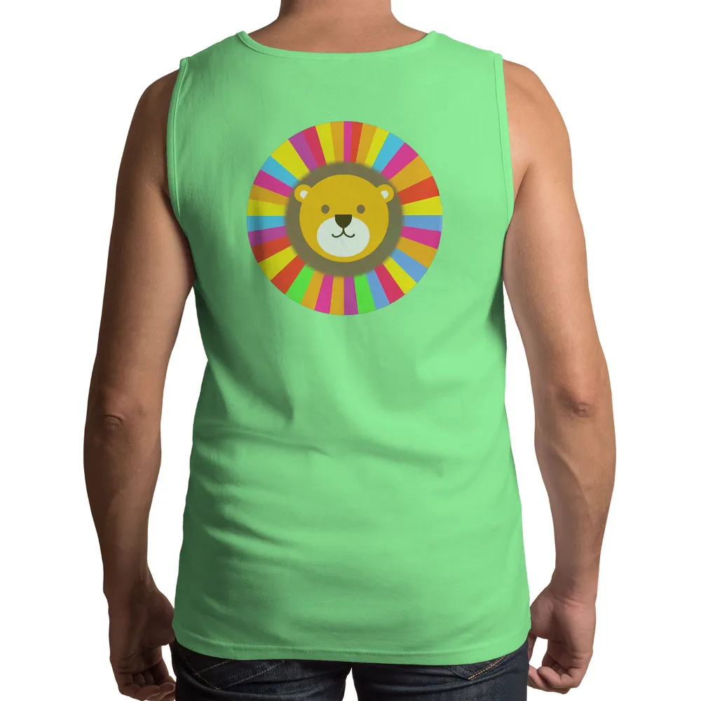 Custom Lion Design - Vibrant and Playful Artwork|target employee rainbow shirt