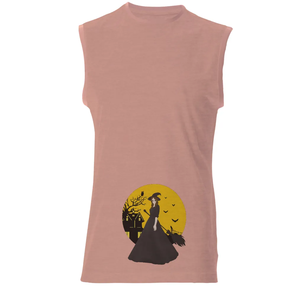 Tee Shirt Printing: Enchanting Witch in the Moonlight|vineyard vines halloween shirt 2022