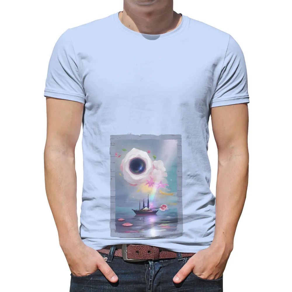 T-Shirts Custom: Dream Voyager - Surreal Journey with Sailor and Eye|reclaim the rainbow t shirt