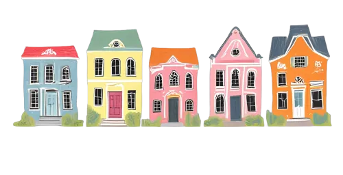 Customized Tee Shirts: Charming Houses of Quirky Town