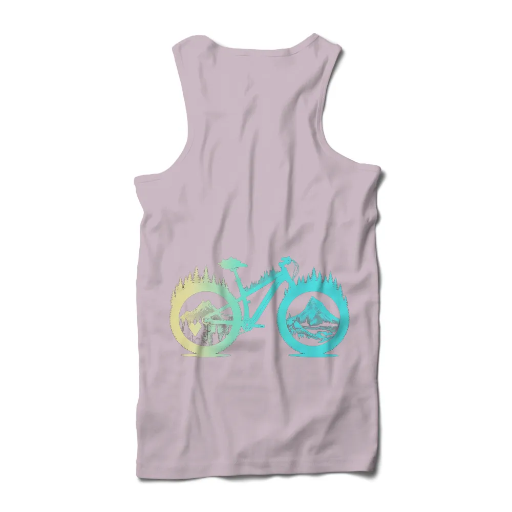 Tee Shirt Printing: Mountain Bike Adventure - Nature's Harmony|island lake camp staff t shirt