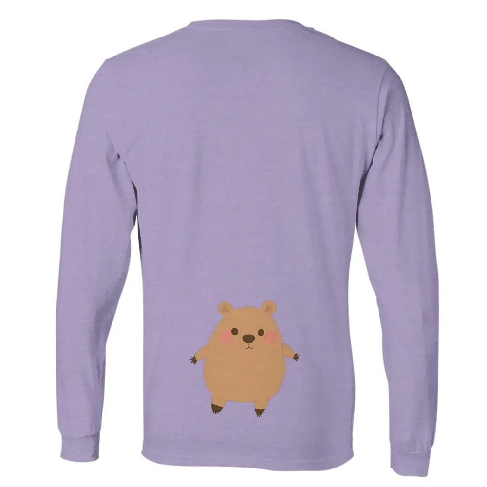 Custom Tee Shirts: Bumble the Cheerful Bear|happy holidays with cheese shirt