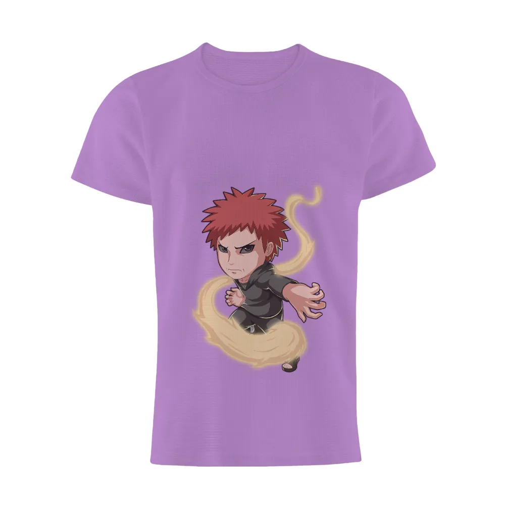 Custom T-Shirt Printing: Gaara from Naruto - Anime Power and Control|baryon mode naruto shirt