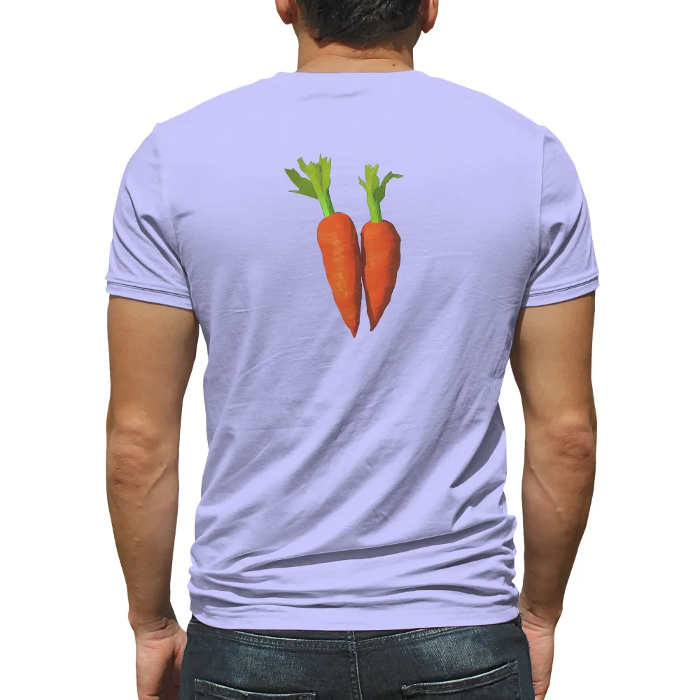 Tee Shirts Printed: Vibrant Carrot Friendship - Artistic Garden Design|made t shirt design