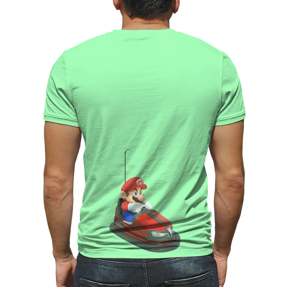 TShirt Printing: Mario's Futuristic Bumper Car Adventure|mario valentines shirt