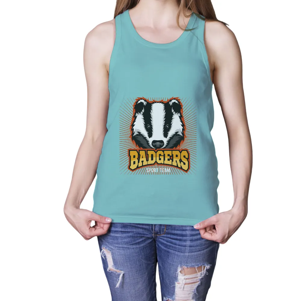 T-Shirt Printing: Bold Badgers Sport Team Mascot|t shirt painting on nature