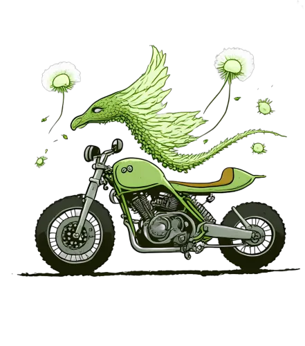 T-Shirts Design: Dragon Motorcycle - Freedom and Adventure