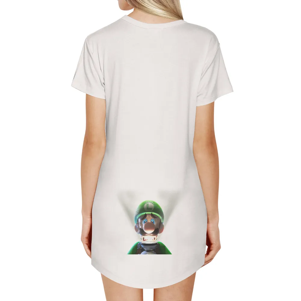 Custom T-Shirt Printing: Luigi's Ghostly Adventure with Vacuum Cleaner Light|adventure time dancing with monsters shirt