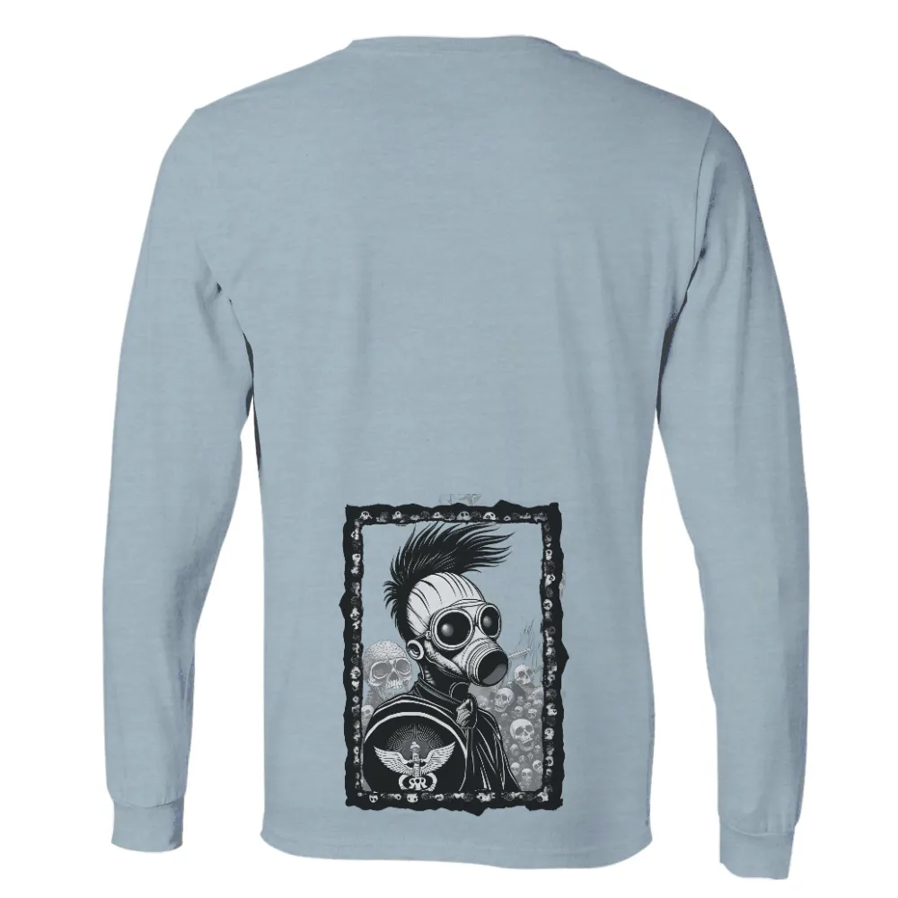 TShirt Printing: Gas Mask Rebel - Artistic Design with Skulls|garnet hill essential organic cotton shirt