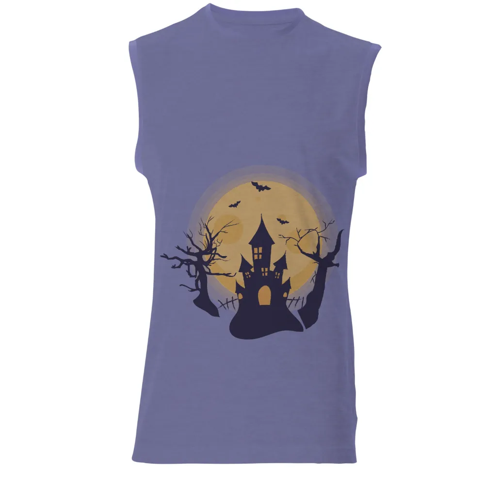 Custom Tee Shirts: Spooky Castle in the Moonlight|reign forest fronds camp shirt