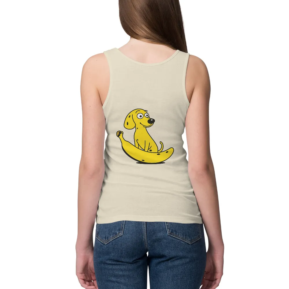 Custom Tee Shirts: Whimsical Banana Dog Design|banana republic brushed waffle knit t shirt