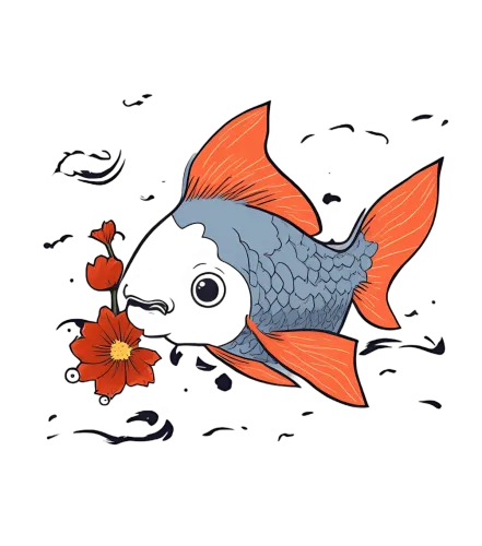 T-Shirts Custom: Goldfish Harmony - Artistic Designs