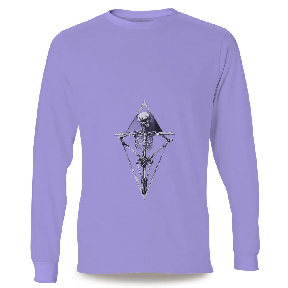 T-Shirts Pattern: Skeleton in Inverted Triangle - Existential Art| dramatic skeleton