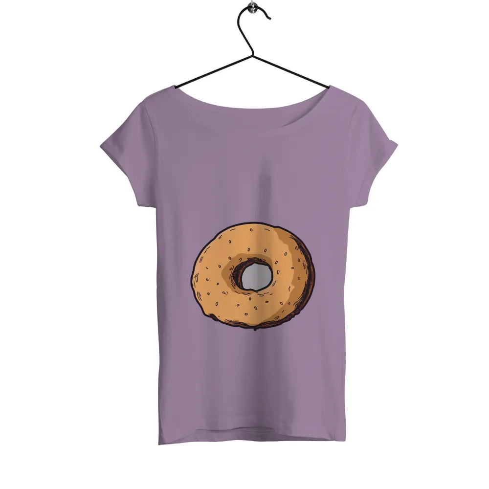 Tee Shirts Printed: Bagel Comfort - Artistic Designs|tipping texture knitted shirt