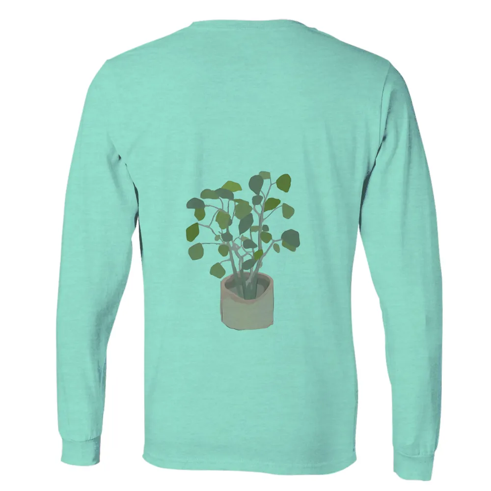 Eucalyptus Minimalist T-Shirts Design: Nature's Tranquility|black and lime green nba jersey