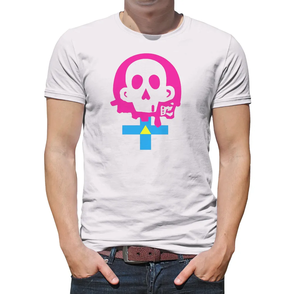 Shirts Graphic Tees: Embrace Life's Duality with Cyberpunk Skull Design|hot topic black and white plaid studded skull