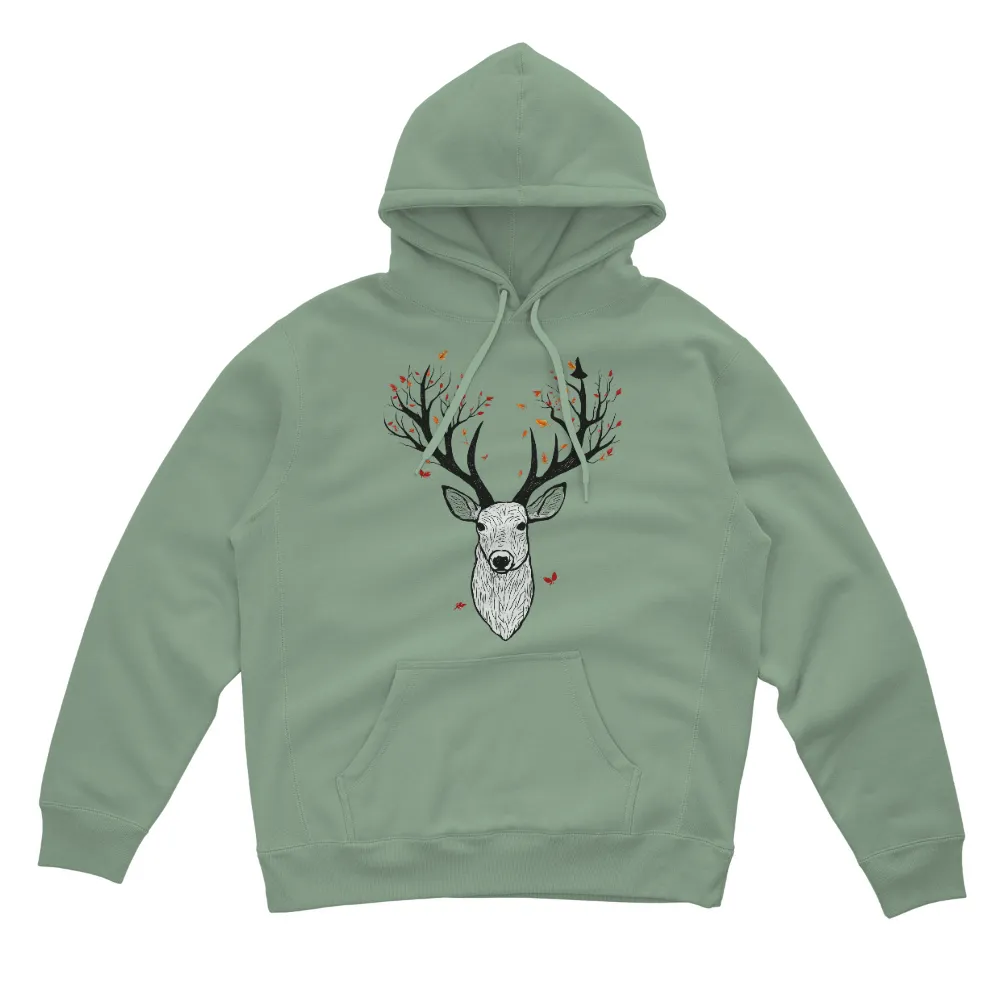 T-Shirts Pattern: Majestic Deer in Autumn Forest|t shirt painting on nature