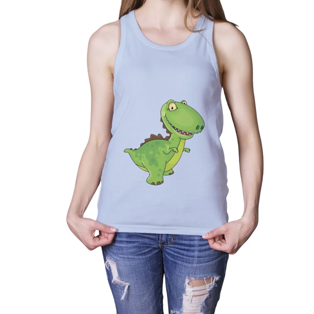 Graphic Tees: Friendly Dinosaur Adventure - Artistic Design|valentines day dinosaur shirt