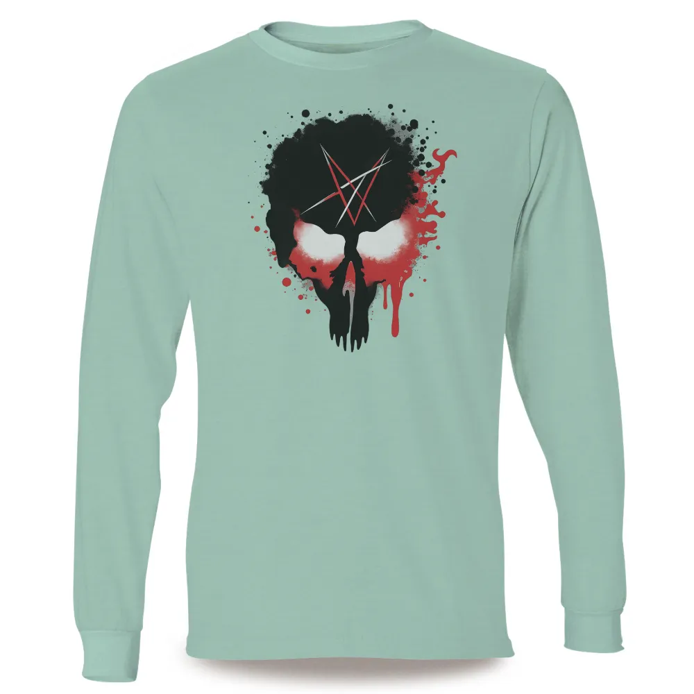 Customized Tee Shirts: Dark Art Skull Design| Dark street art