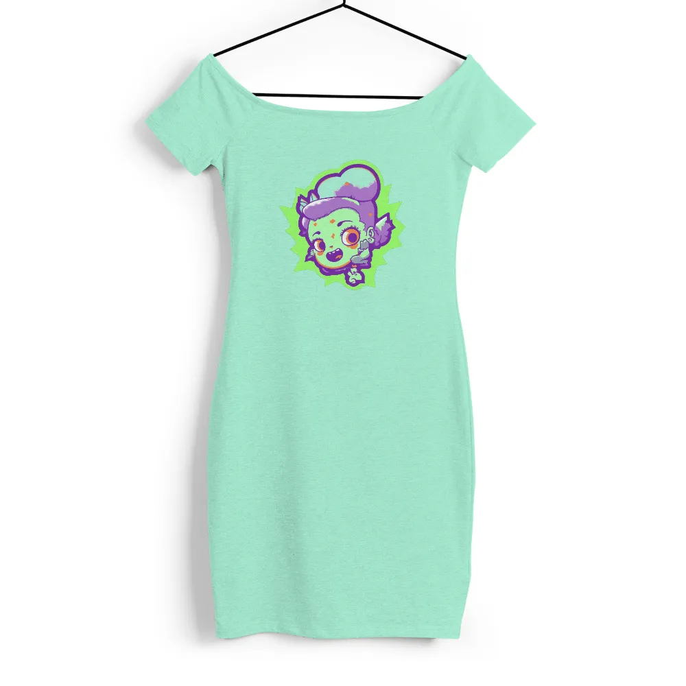 Shirts Graphic Tees: Whimsical Zombie Girl - Fun & Quirky Design|Whimsical zombie girl