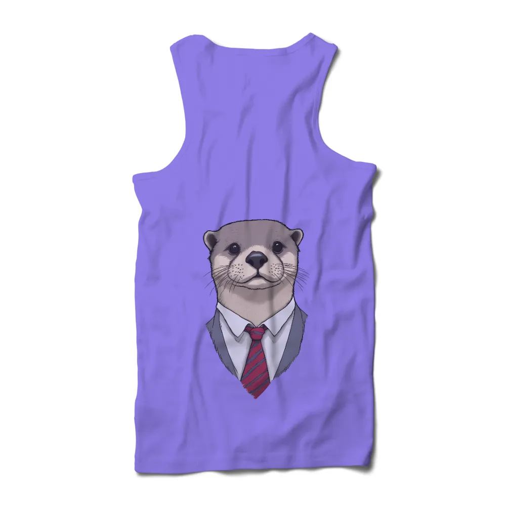 Otto the Otter: Shirts Graphic Tees | Whimsical Animal Fashion|Otto the Otter in formal attire