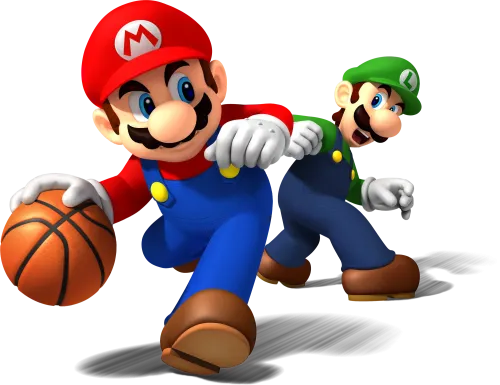 Tee Shirts Printed: Mario and Luigi Basketball Competition