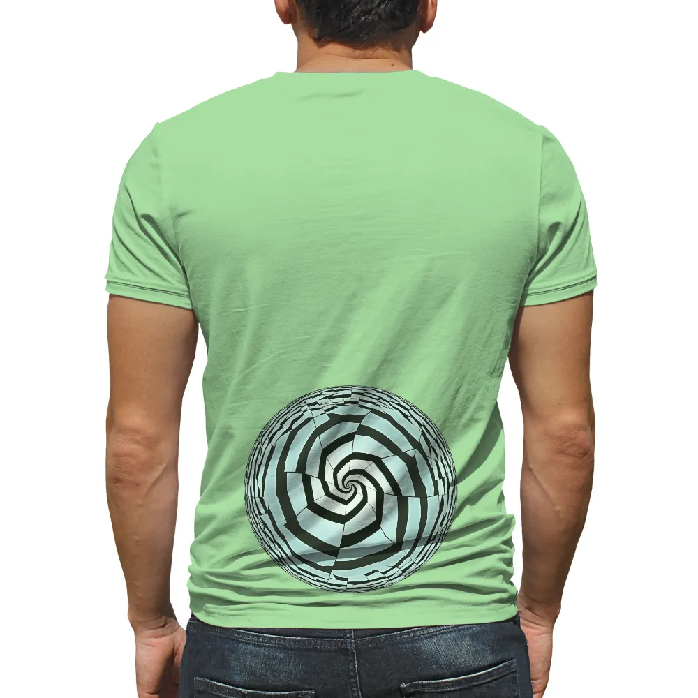 T-Shirts Pattern: Spiral Journey into Infinity|black and white t shirt roblox