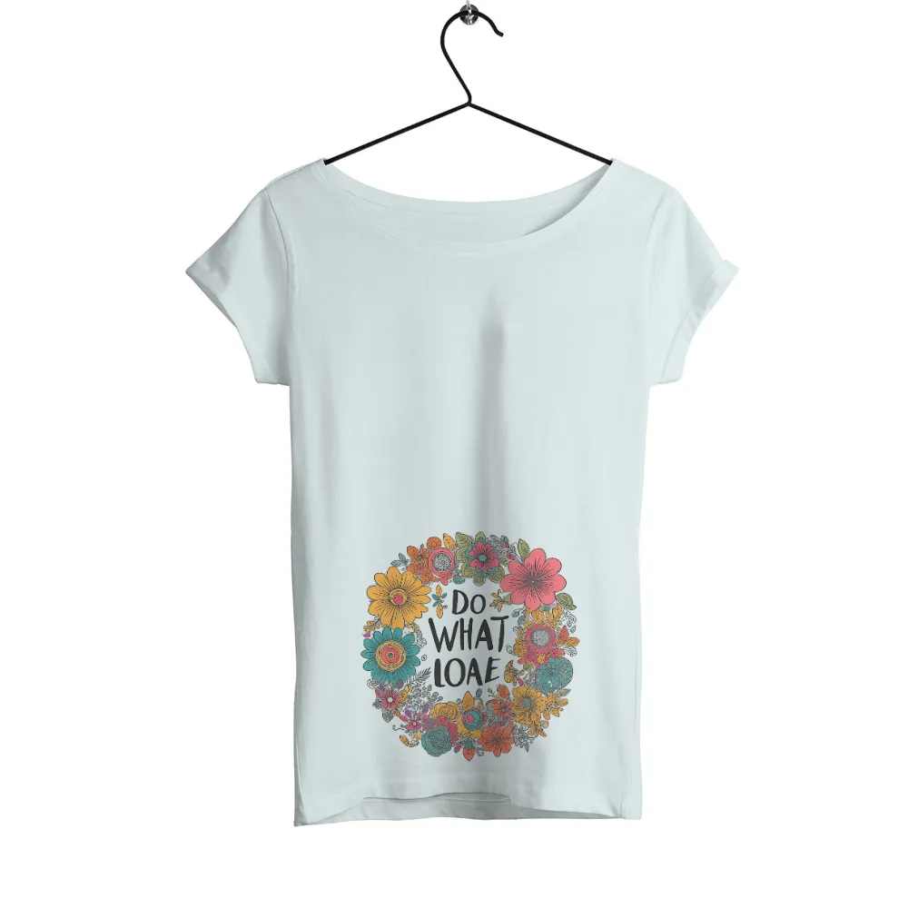 T-Shirts Custom: Do What You Love - Vibrant Floral Design|t shirt painting on nature