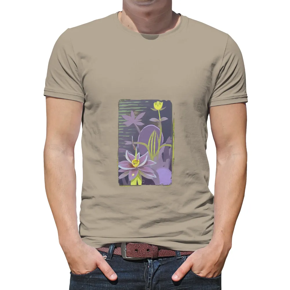 TShirt Design: Serene Lily Pond - Nature Inspired Tranquility| serene lily pond