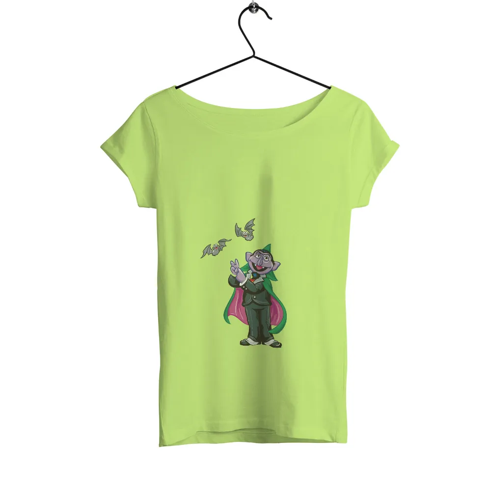 T-Shirt Printing: Count von Count - Playful Vampire Design|chuck e cheese 40 years of fun shirt