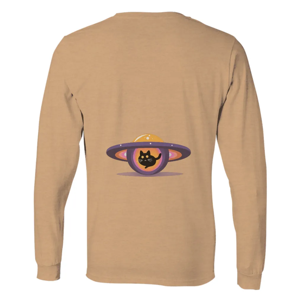 Shirts Graphic Tees: Cosmic Cat Adventure in Space| Whimsical space cat design