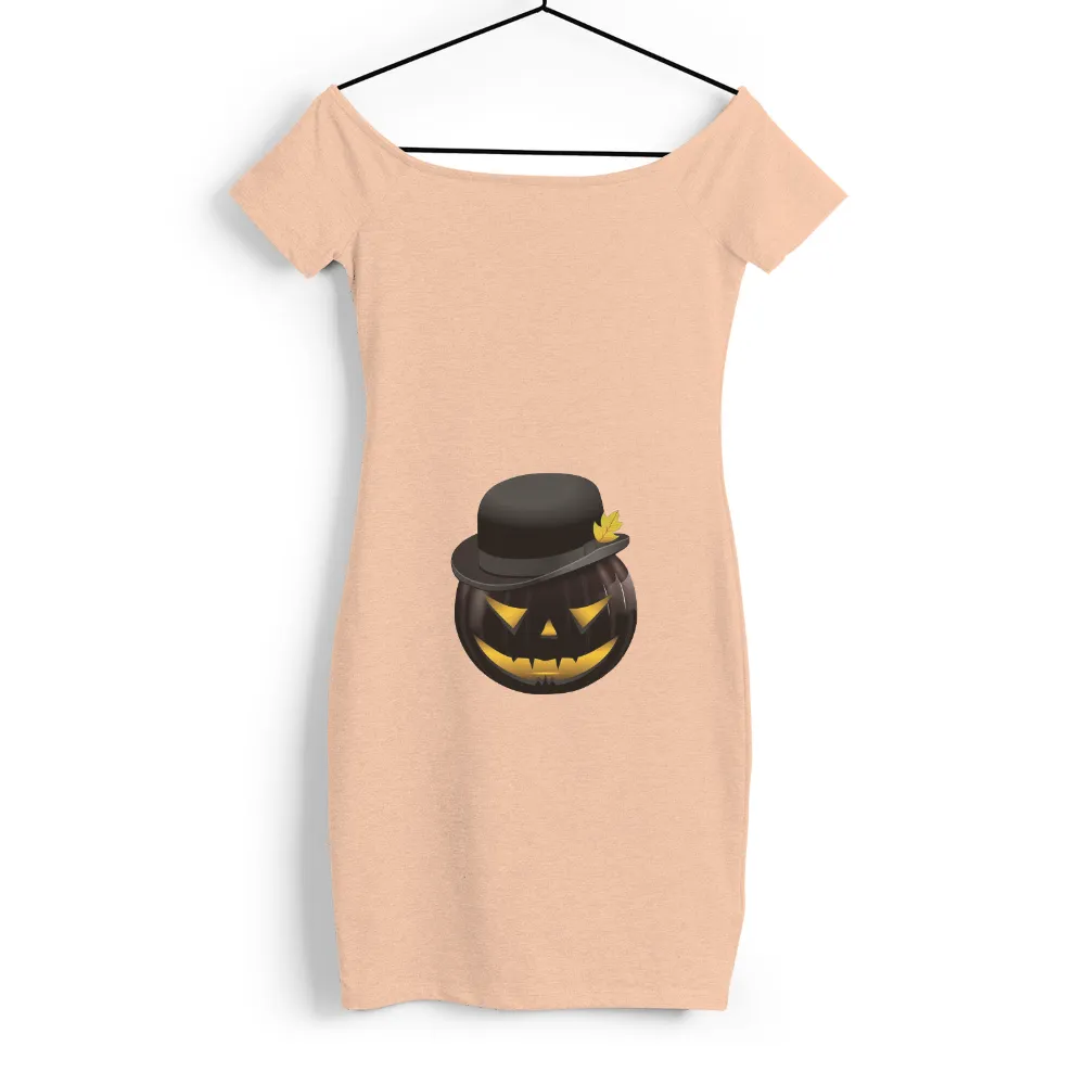 Tee Shirts Printed: Stylish Pumpkin with Bowler Hat - Halloween Icon|bloody mary shirt spirit halloween