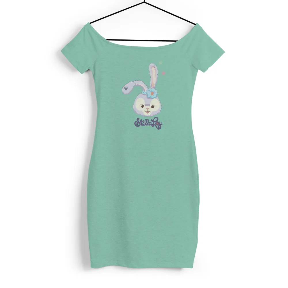 T-Shirt Printing: Stella the Whimsical Bunny - Joyful Adventures Under the Stars|bunny kisses shirt