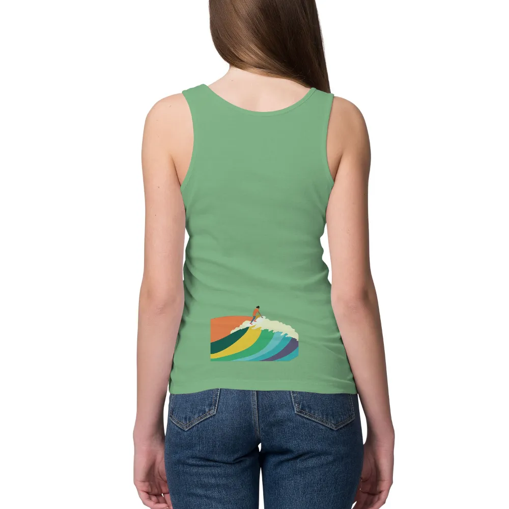 T-Shirts Design: Embracing the Rainbow Waves of Life|proud mom rainbow shirt