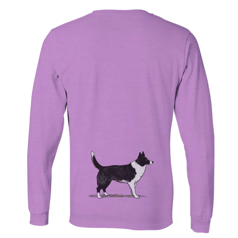 Custom T-Shirt Printing: Border Collie Silhouette - Artistic Dog Design|only ny hot dog shirt