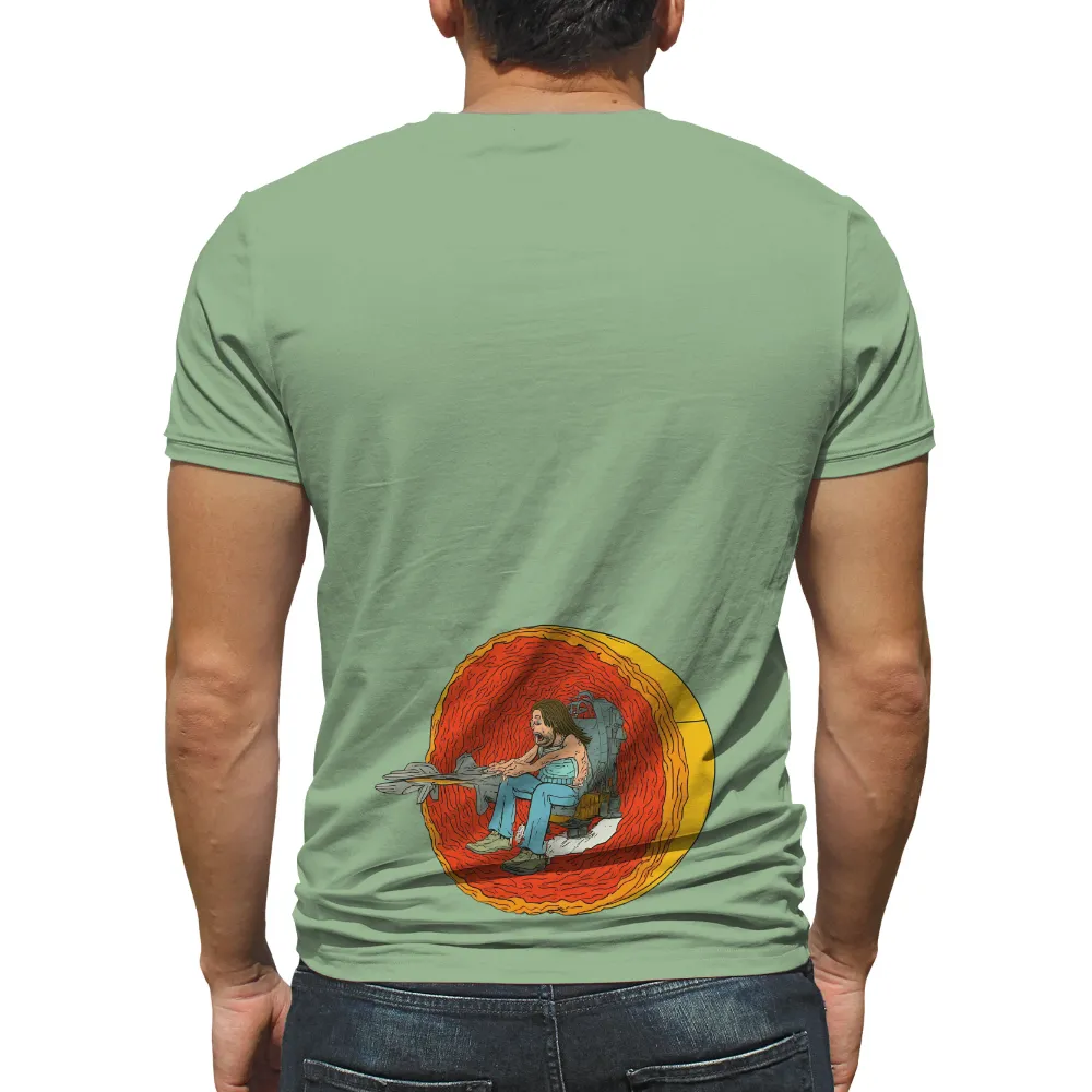 TShirt Design: Futuristic Hero's Journey Through Chaos|my hero academia two heroes shirt