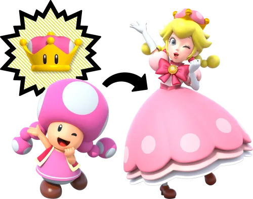 Custom T-Shirt Printing: Toadette and Princess Peach in Pink