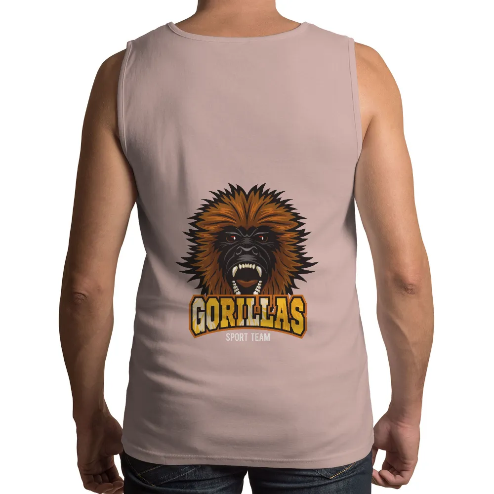 Custom Tee Shirts: Gorillas Mascot - Strength and Determination|mom to the 4th power shirt