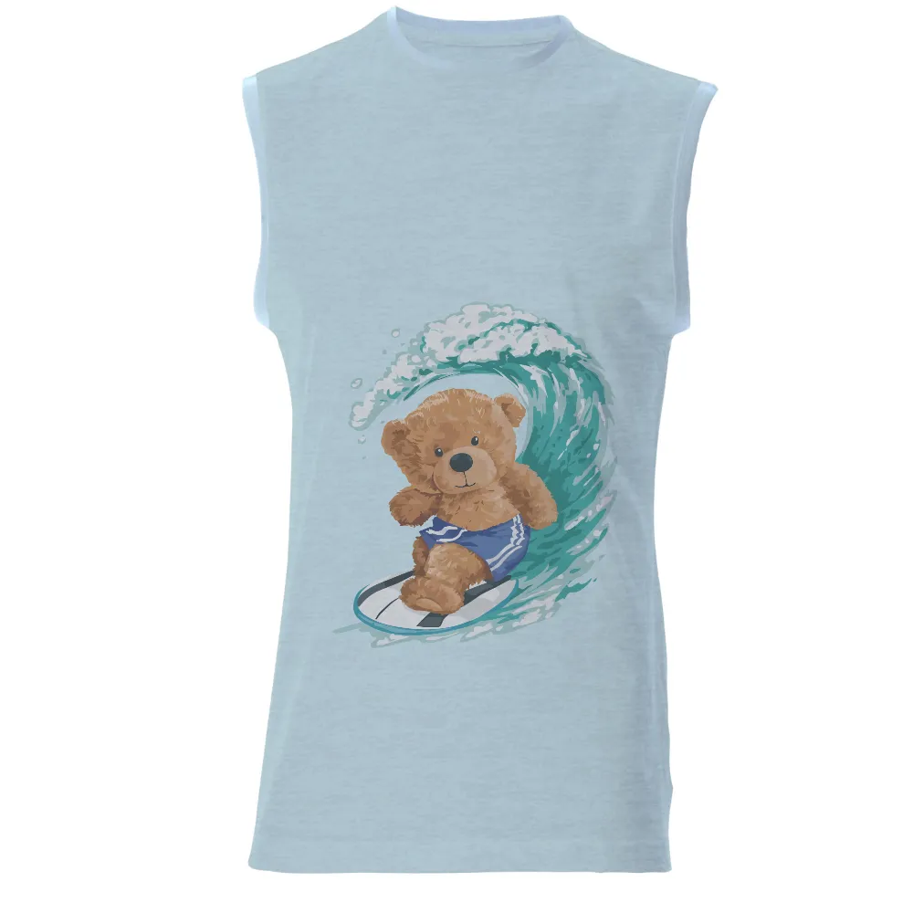 Graphic Tees: Sandy's Surf Adventure - Summer Fun with Surfing Teddy Bear|the summer t