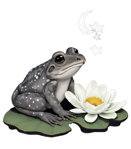 TShirt Design: Frog Gazing at the Moon