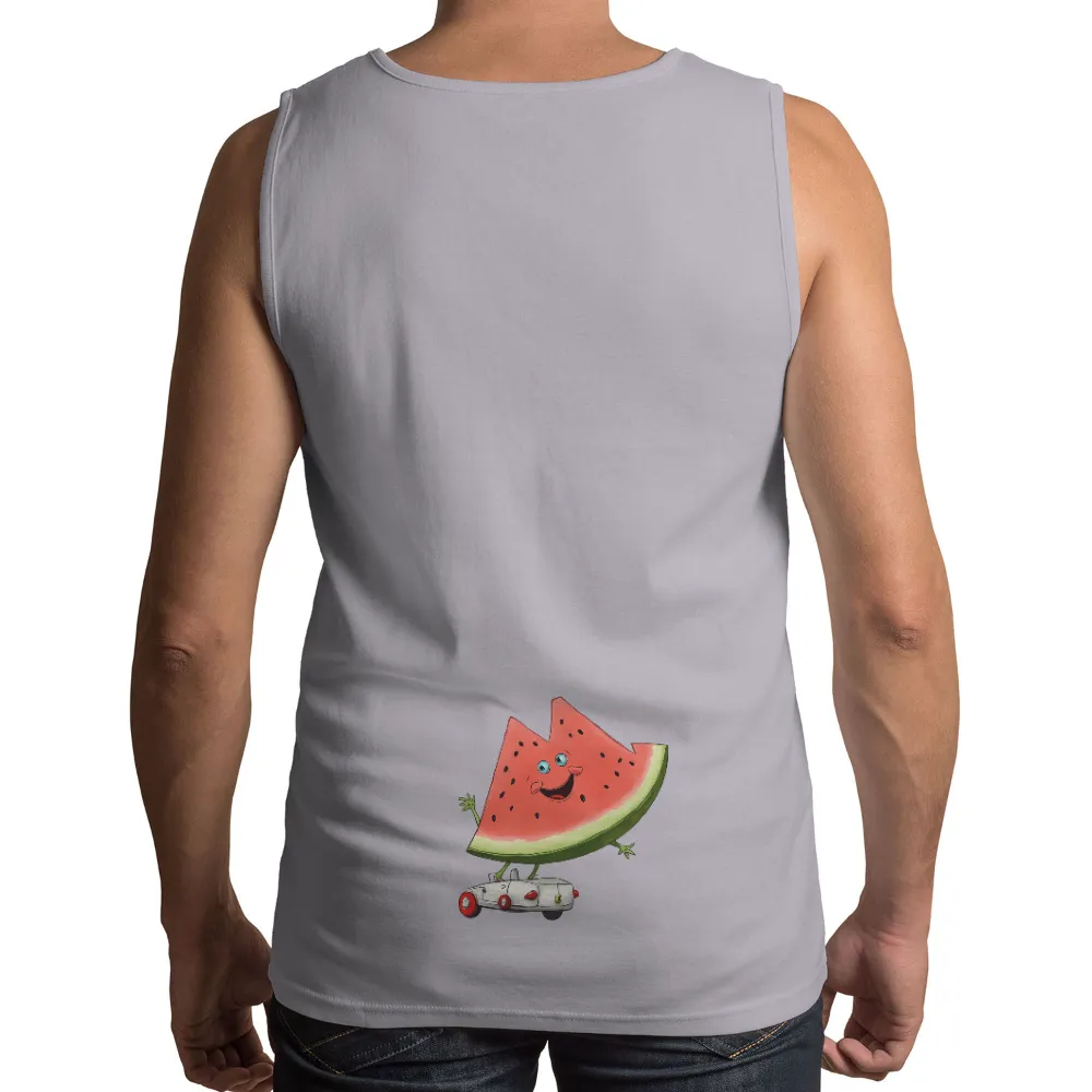 T-Shirts Pattern: Watermelon Adventure on a Tiny Car|car toons t shirt