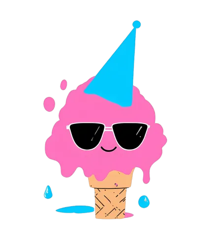 TShirt Design: Scoopy the Party Ice Cream Cone