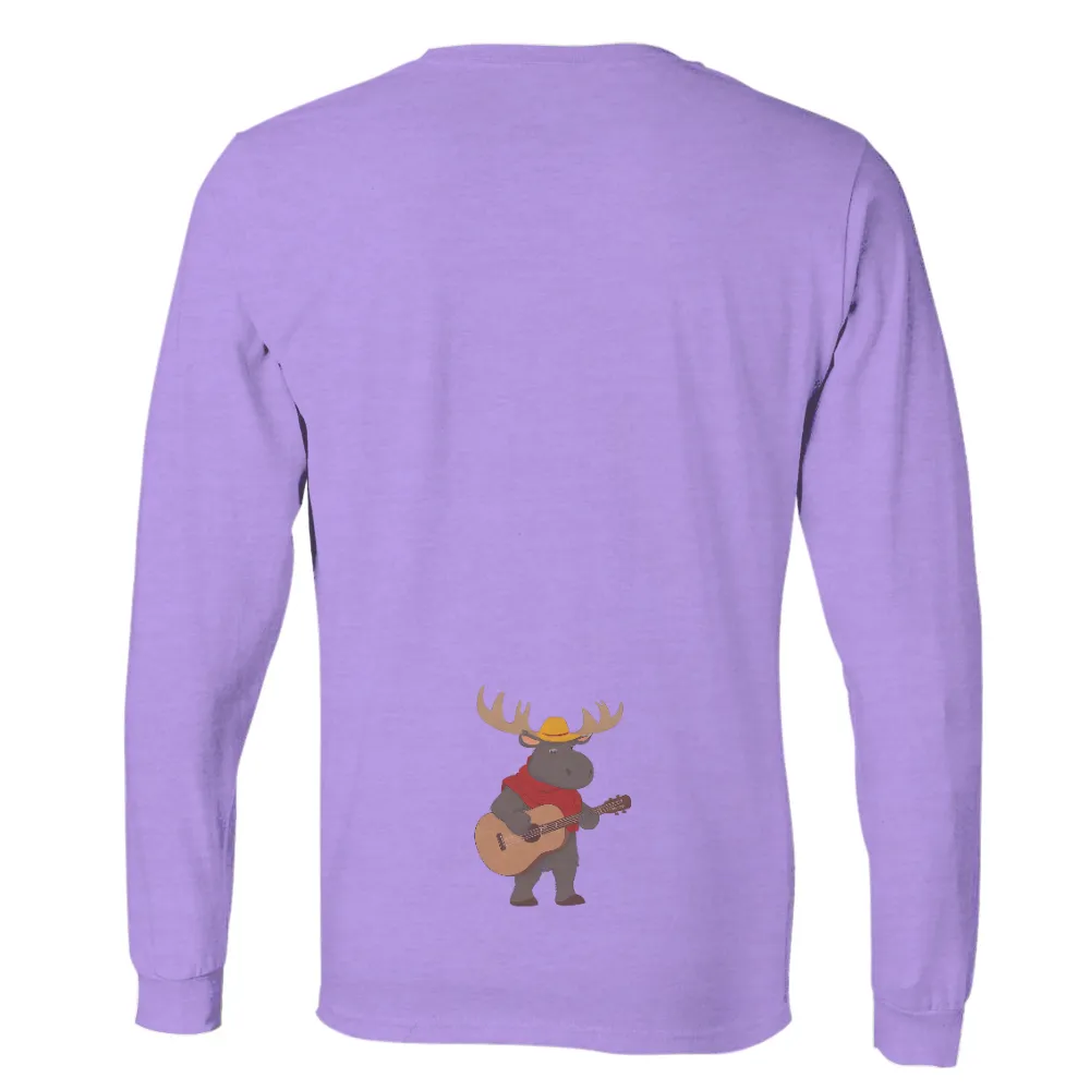 T-Shirts Pattern: Melody the Moose Plays Guitar|music art love happiness t shirt