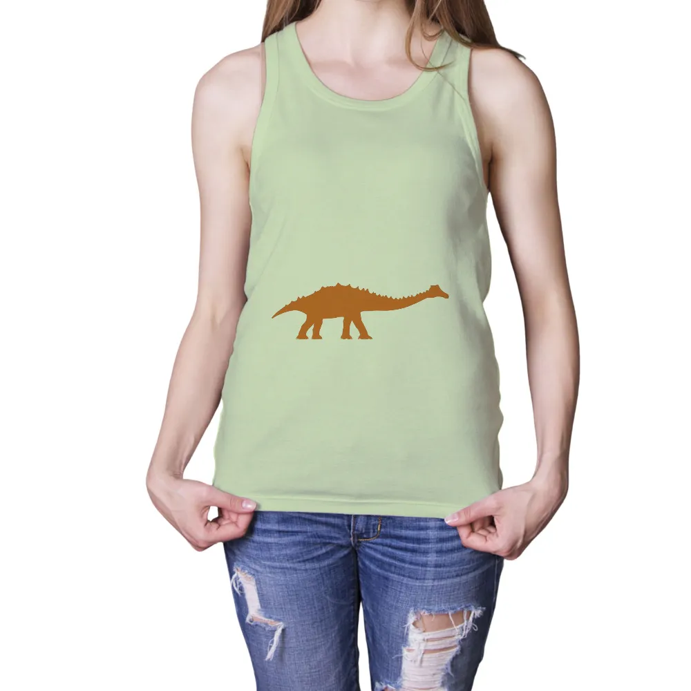 Stegosaurus Silhouette: A Blend of Vintage and Modern T-Shirt Printing|orange astros world series shirt