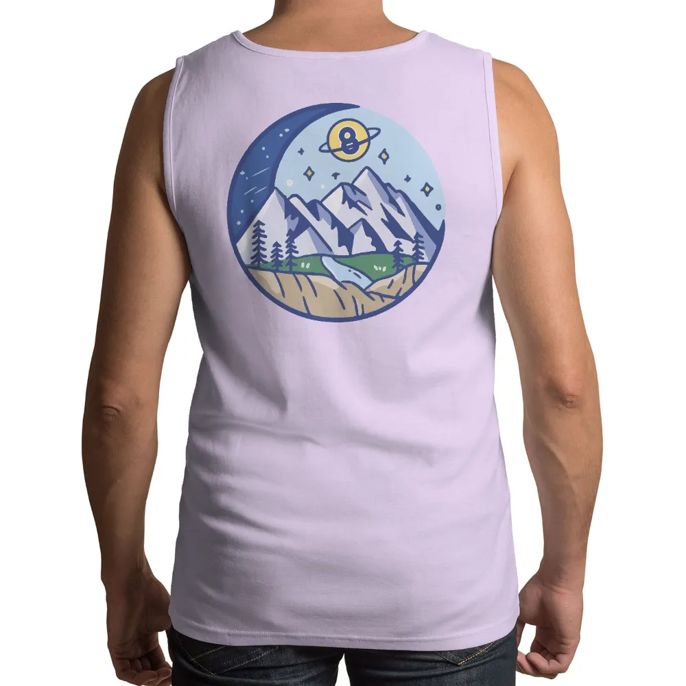 Customized Tee Shirts: Mountains and Universe - Artistic Design|edit design for t shirt