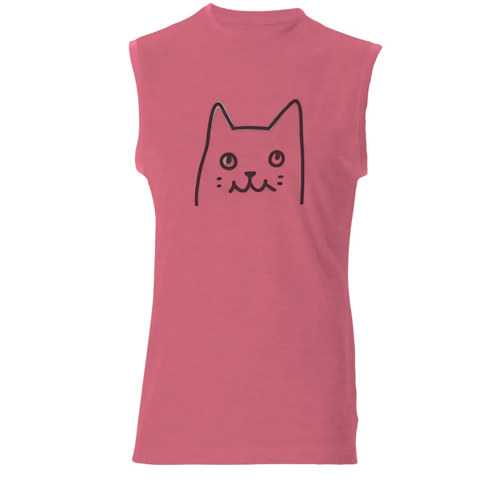 TShirt Design: Minimalist Black Cat - Whimsical and Charming|simple shirt print design