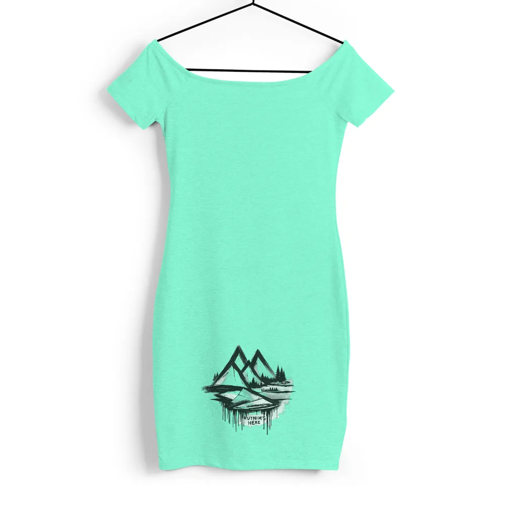 Customized Tee Shirts: Explore Tranquility with Geometric Mountains|harmony day t shirts best and less