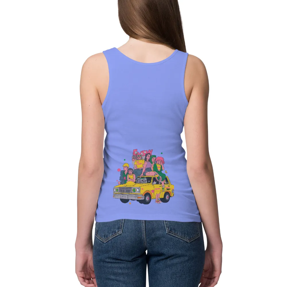 Custom Retro Cyberpunk Friends Taxi Adventure Design|80s fathers day shirts