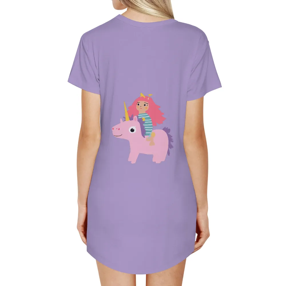 Tee Shirt Printing: Sparkle Unicorn - A Journey of Joy and Friendship|pink fantasy football shirt