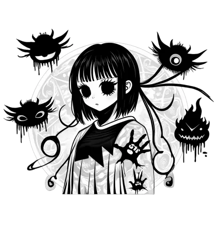 Custom Tee Shirts: Luna and the Whispers - Anime Friendship Design